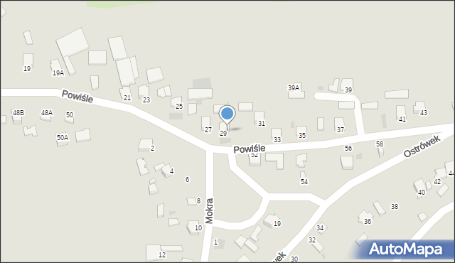 Sandomierz, Powiśle, 29A, mapa Sandomierza