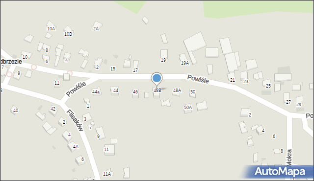 Sandomierz, Powiśle, 48B, mapa Sandomierza