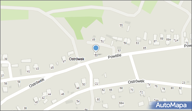 Sandomierz, Powiśle, 53, mapa Sandomierza