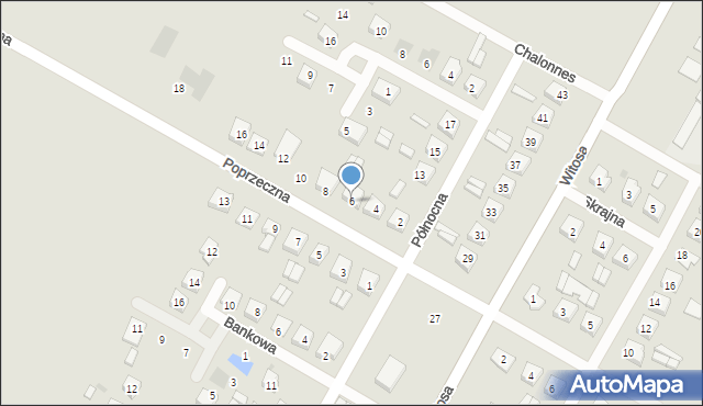 Sanniki, Poprzeczna, 6, mapa Sanniki