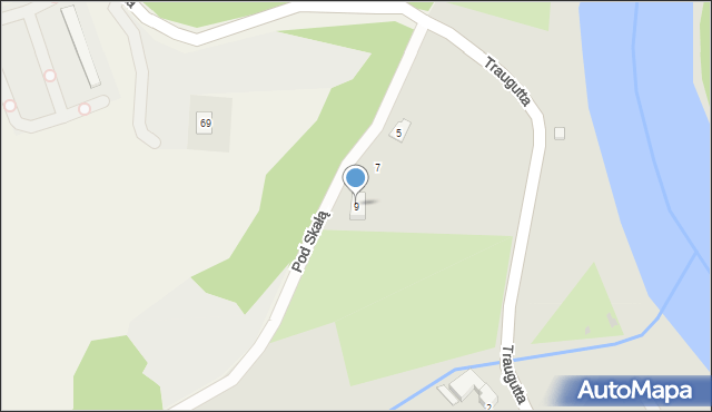 Sanok, Pod Skałą, 9, mapa Sanok