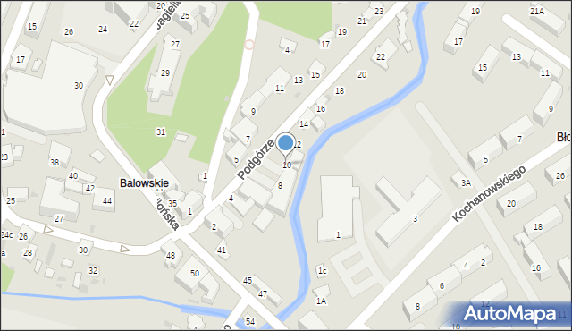 Sanok, Podgórze, 10, mapa Sanok