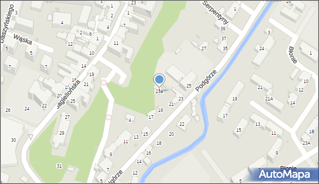 Sanok, Podgórze, 23a, mapa Sanok