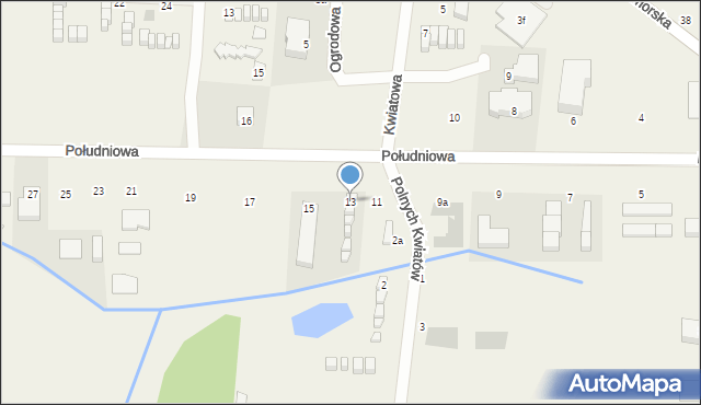 Sarbinowo, Południowa, 13, mapa Sarbinowo