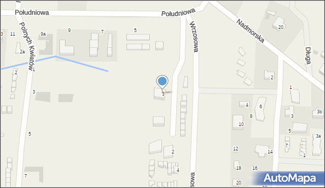 Sarbinowo, Południowa, 3, mapa Sarbinowo