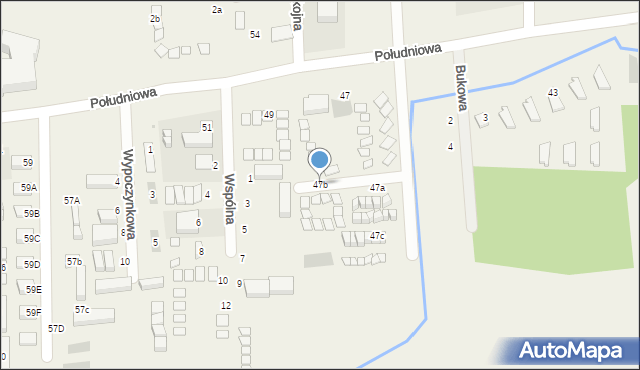 Sarbinowo, Południowa, 47b, mapa Sarbinowo