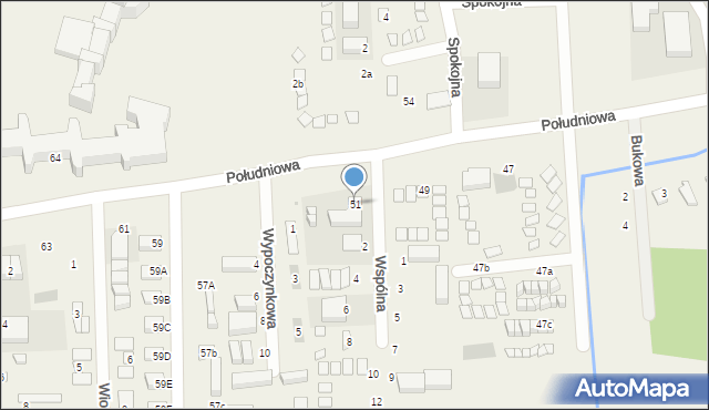 Sarbinowo, Południowa, 51, mapa Sarbinowo