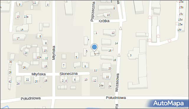 Sarbinowo, Poprzeczna, 3, mapa Sarbinowo