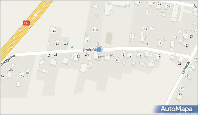 Sarnów, Podgórna, 10, mapa Sarnów