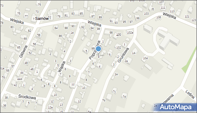 Sarnów, Poprzeczna, 4, mapa Sarnów