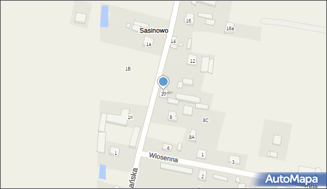 Sasinowo, Poznańska, 10, mapa Sasinowo
