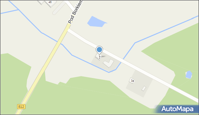 Sawin, Pod Borkiem, 2, mapa Sawin