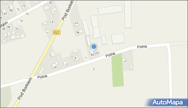 Sawin, Polna, 9B, mapa Sawin