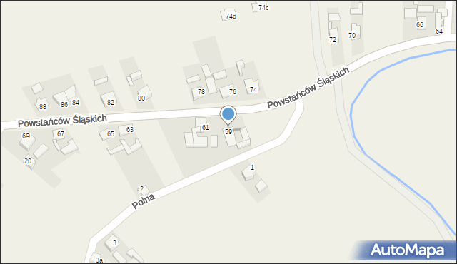 Schodnia, Powstańców Śląskich, 59, mapa Schodnia
