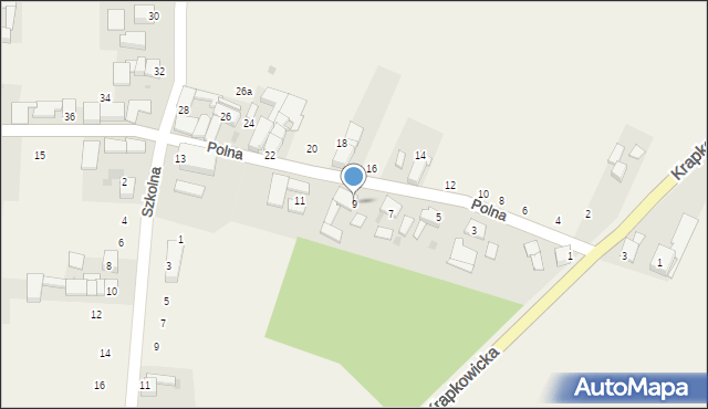 Ściborowice, Polna, 9, mapa Ściborowice