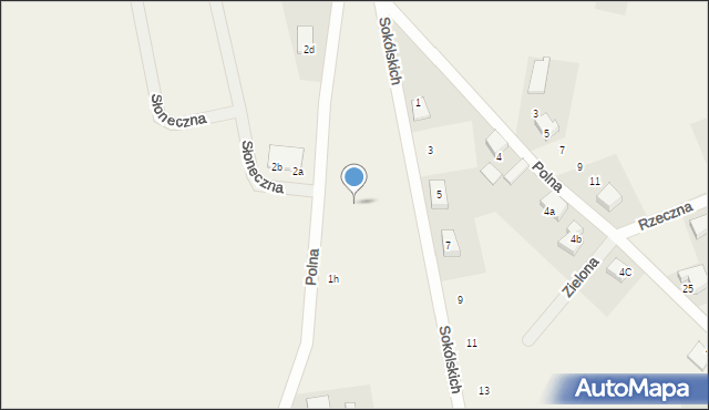 Sędzinko, Polna, 1f, mapa Sędzinko