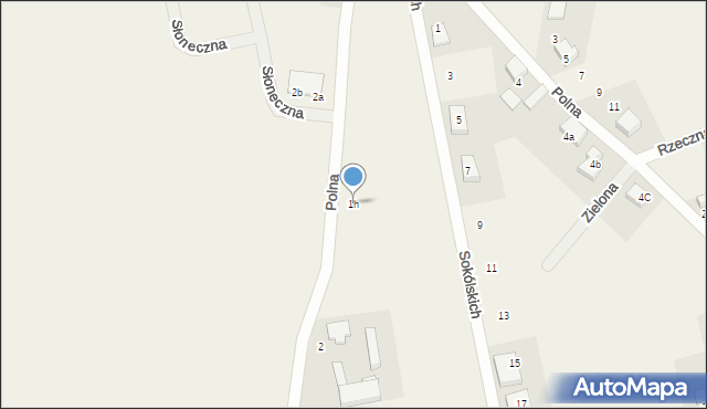 Sędzinko, Polna, 1h, mapa Sędzinko