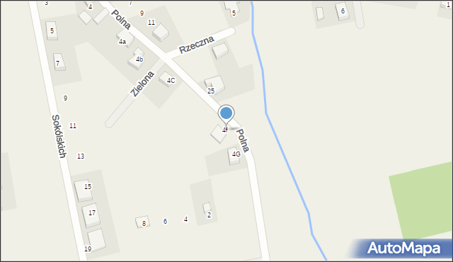 Sędzinko, Polna, 4f, mapa Sędzinko