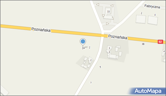 Sękowo, Poznańska, 2A, mapa Sękowo