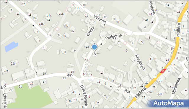 Sępólno Krajeńskie, Podgórna, 2a, mapa Sępólno Krajeńskie