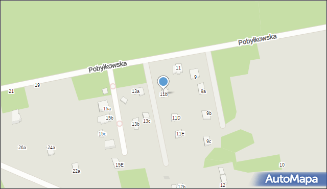 Serock, Pobyłkowska, 11b, mapa Serock