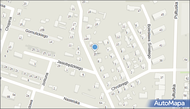 Serock, Polna, 10, mapa Serock