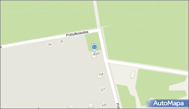 Serock, Polna, 121, mapa Serock