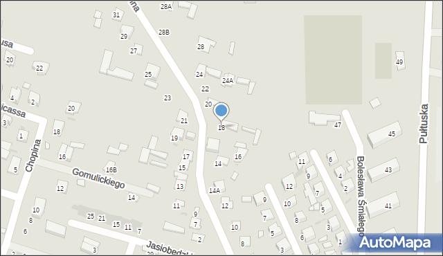 Serock, Polna, 18, mapa Serock