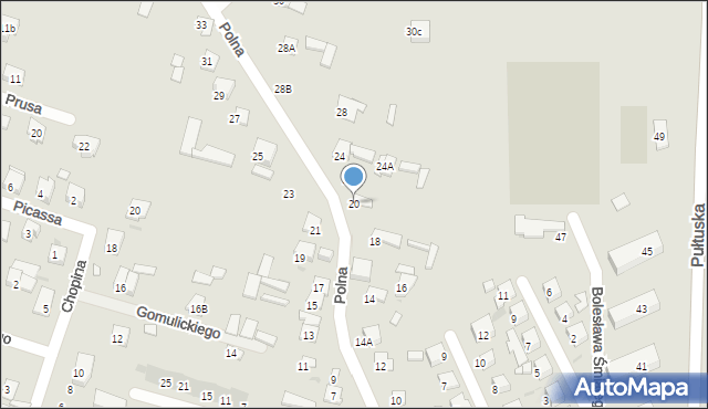 Serock, Polna, 20, mapa Serock