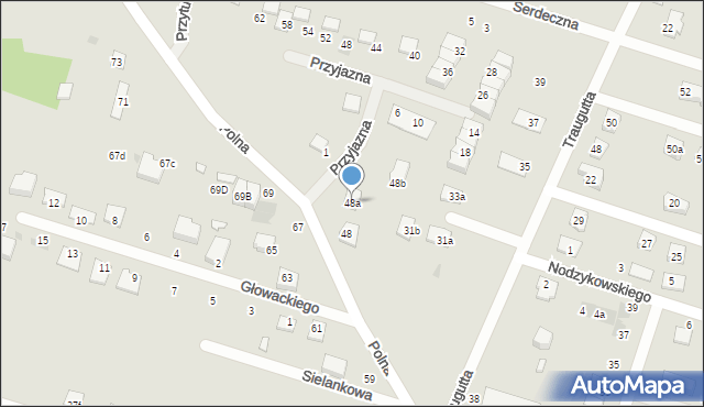 Serock, Polna, 48a, mapa Serock