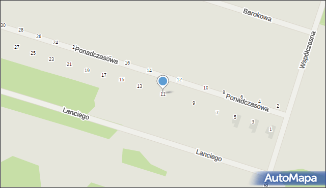 Serock, Ponadczasowa, 11, mapa Serock