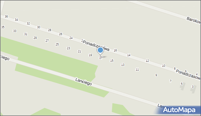 Serock, Ponadczasowa, 17, mapa Serock