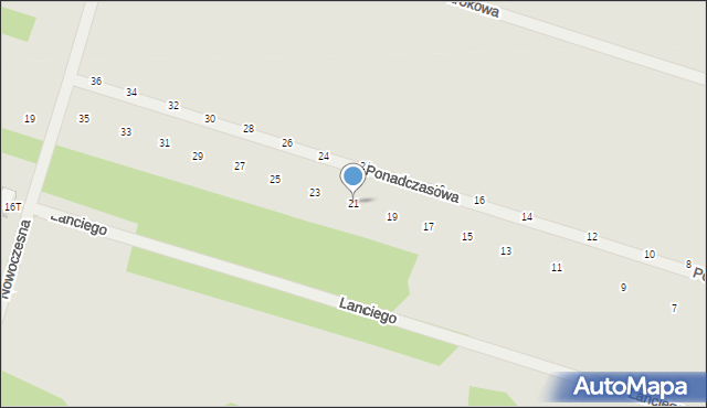 Serock, Ponadczasowa, 21, mapa Serock