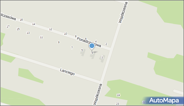 Serock, Ponadczasowa, 3, mapa Serock