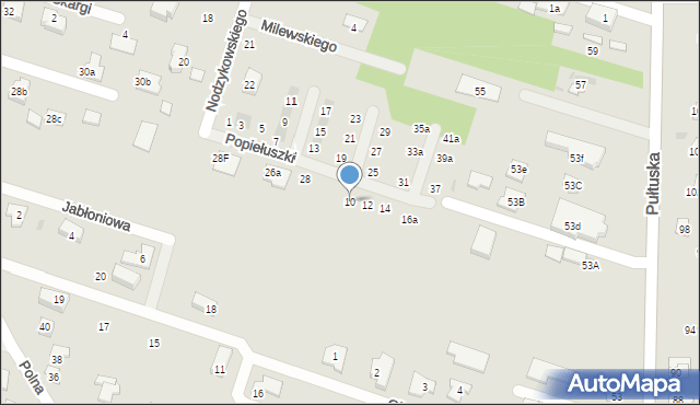 Serock, Popiełuszki Jerzego, bł. ks., 10, mapa Serock