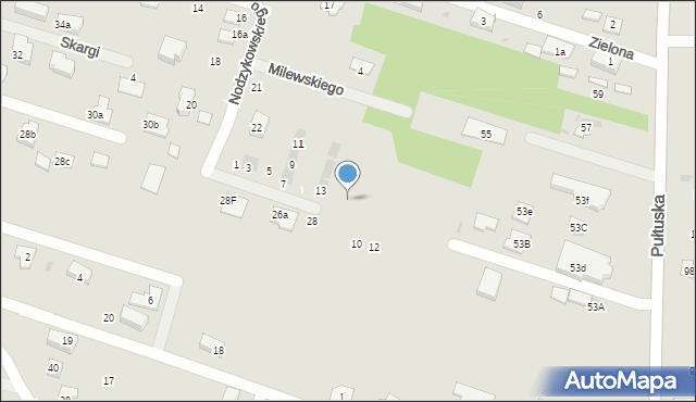 Serock, Popiełuszki Jerzego, bł. ks., 19, mapa Serock