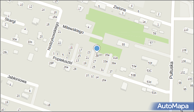 Serock, Popiełuszki Jerzego, bł. ks., 29, mapa Serock