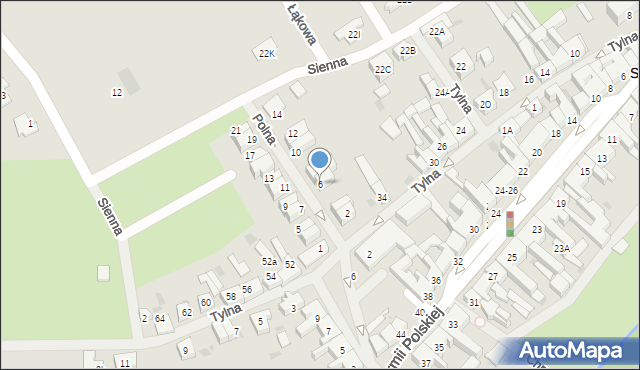 Sianów, Polna, 6, mapa Sianów