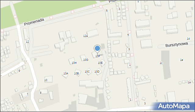 Sianożęty, Północna, 10F, mapa Sianożęty