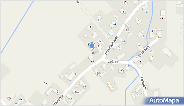 Sidzina, Powstańców, 11a, mapa Sidzina