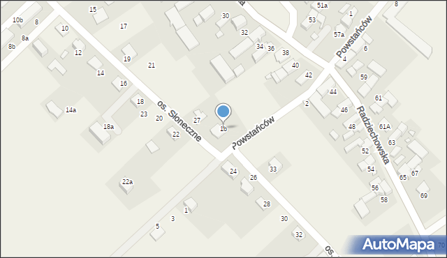 Sidzina, Powstańców, 1b, mapa Sidzina