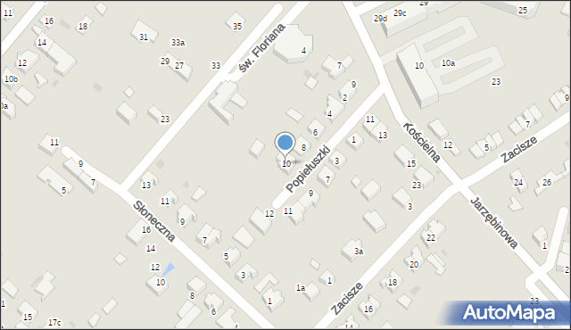 Siechnice, Popiełuszki Jerzego, bł. ks., 10, mapa Siechnice