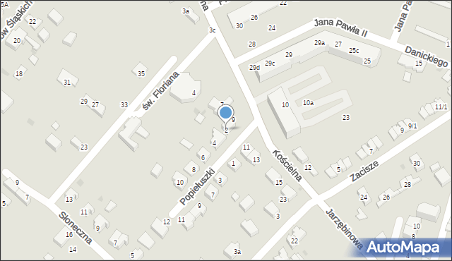 Siechnice, Popiełuszki Jerzego, bł. ks., 2, mapa Siechnice