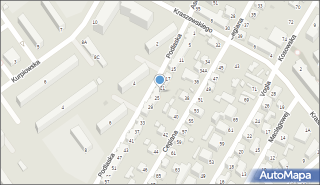 Siedlce, Podlaska, 23, mapa Siedlce