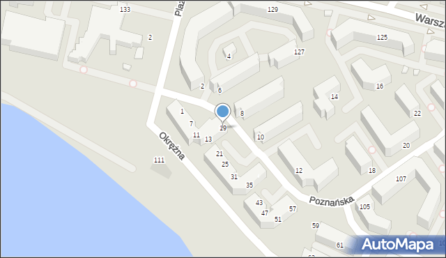 Siedlce, Poznańska, 19, mapa Siedlce