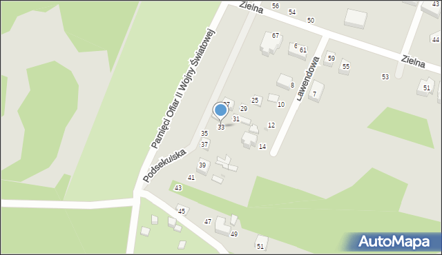 Siedlce, Podsekulska, 33, mapa Siedlce