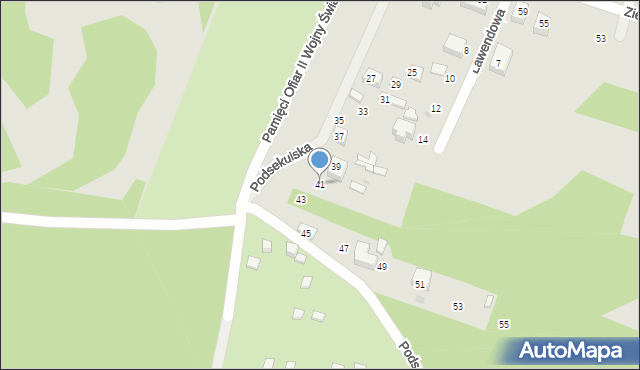 Siedlce, Podsekulska, 41, mapa Siedlce