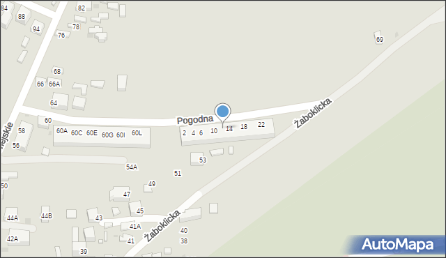Siedlce, Pogodna, 12, mapa Siedlce