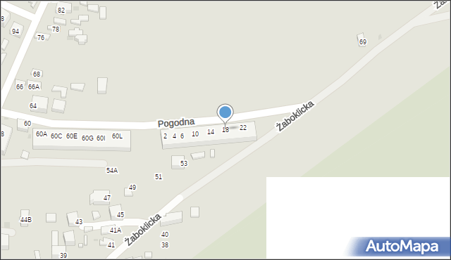 Siedlce, Pogodna, 18, mapa Siedlce