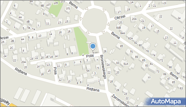 Siedlce, Pola Wincentego, 2, mapa Siedlce